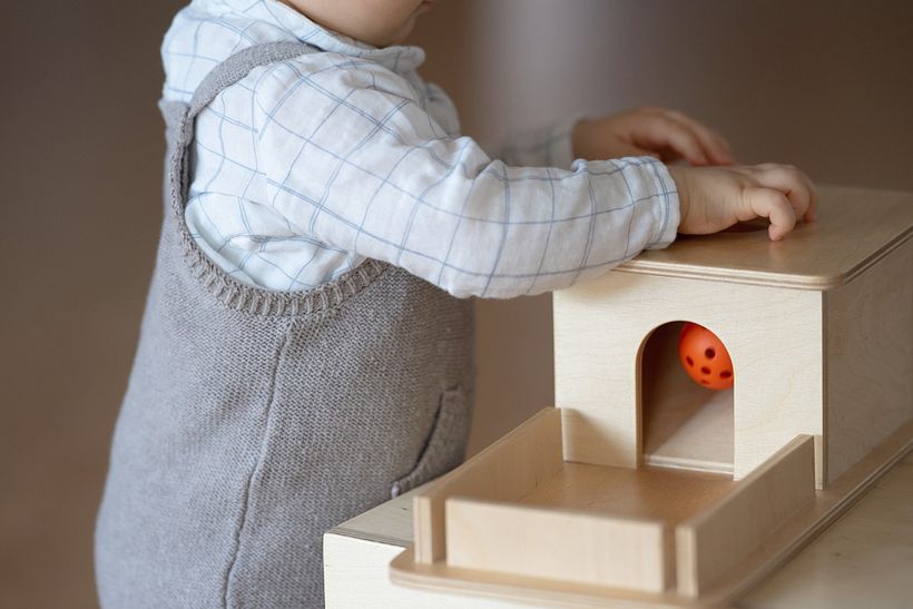 The toy that inspired me creating the logo. Real picture with my daughter playing.