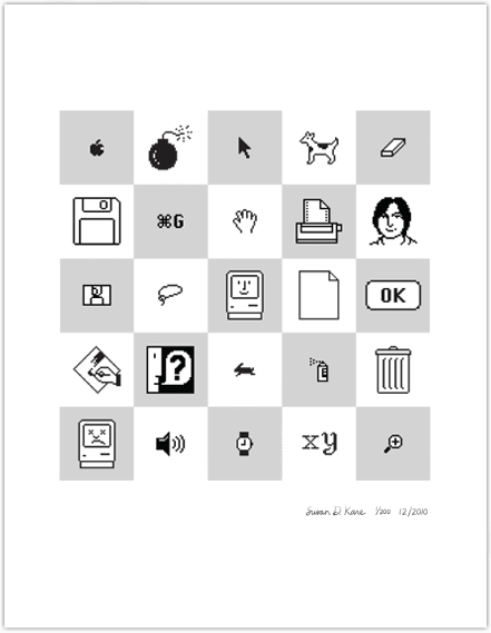 Susan Kare, "A-Z" (1984)