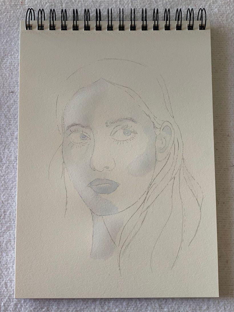 Retrato ilustrado en acuarela 2