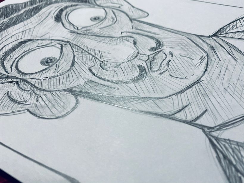 Mi Proyecto del curso: Retrato en caricatura con grafito 1