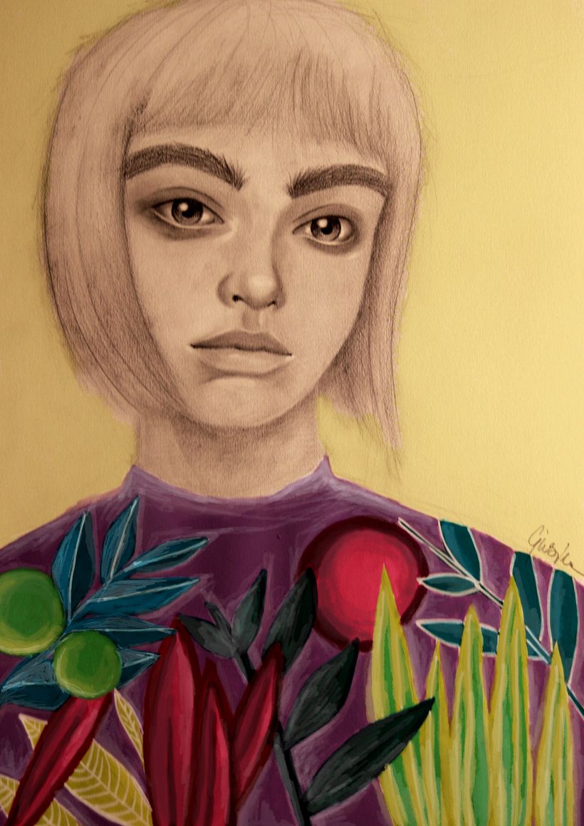 My project in Portrait with Pencil, Color Techniques and Photoshop course -1