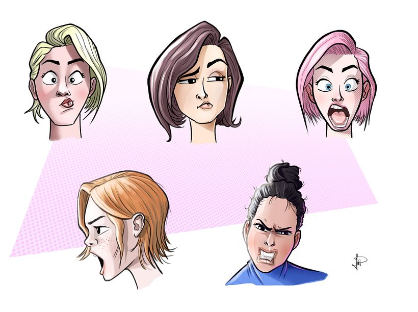 Estudio de personajes y caras 4