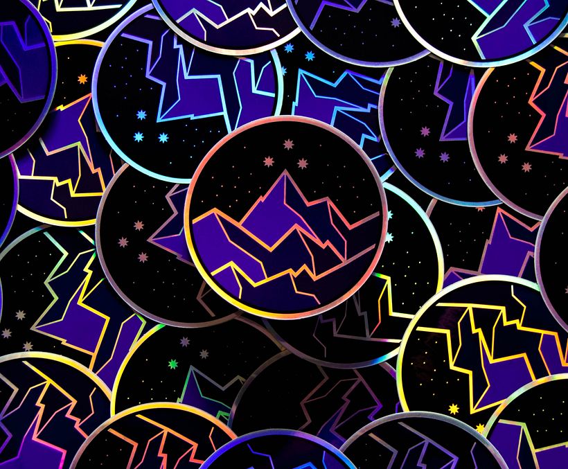 Proyecto ilustración para sticker holográfica 1