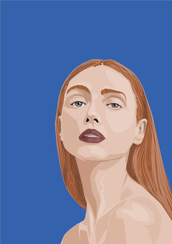 Vector inicial que he dibujado en Illustrator. Colores y formas sencillas.