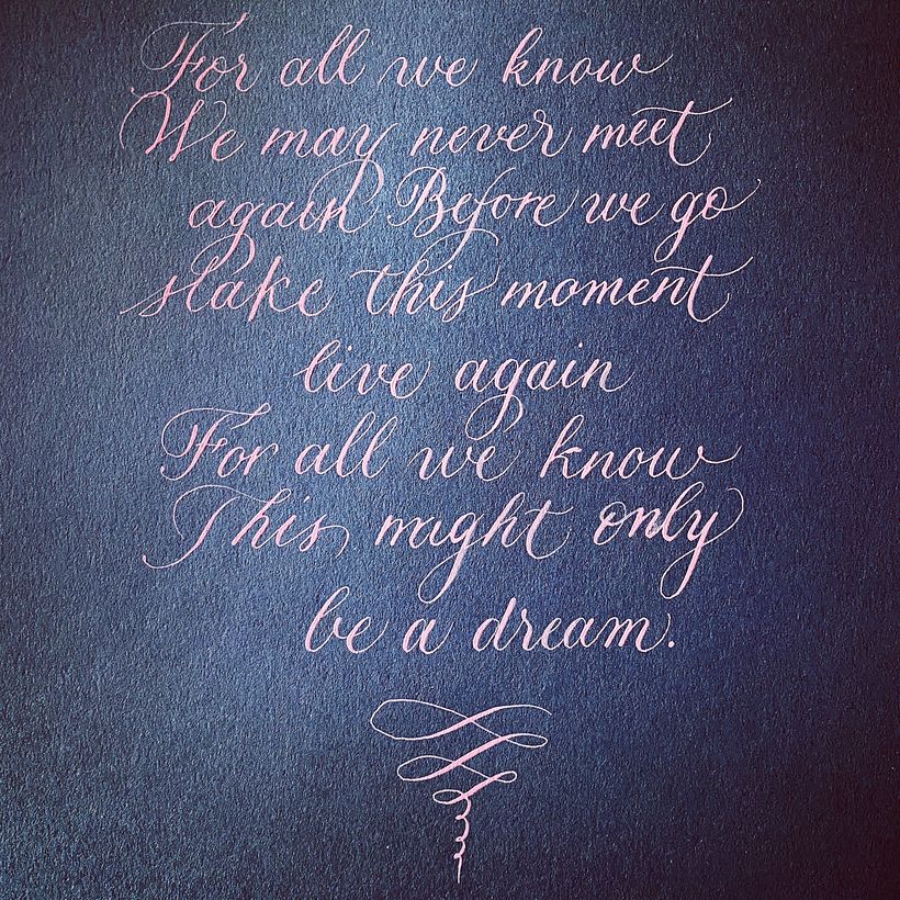 My project in English Calligraphy from A to Z course 0