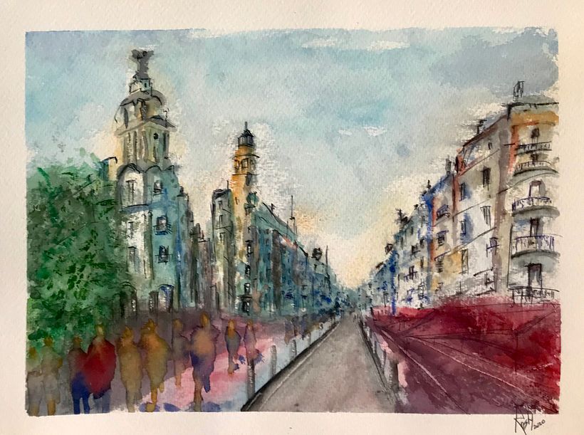 Mi Proyecto del curso: Dibujo arquitectónico con acuarela y tinta 0