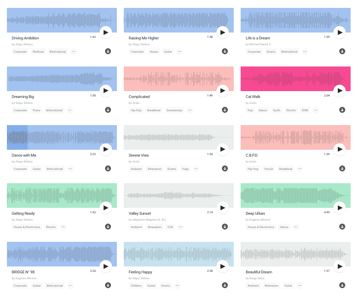 MixKit: options catalog
