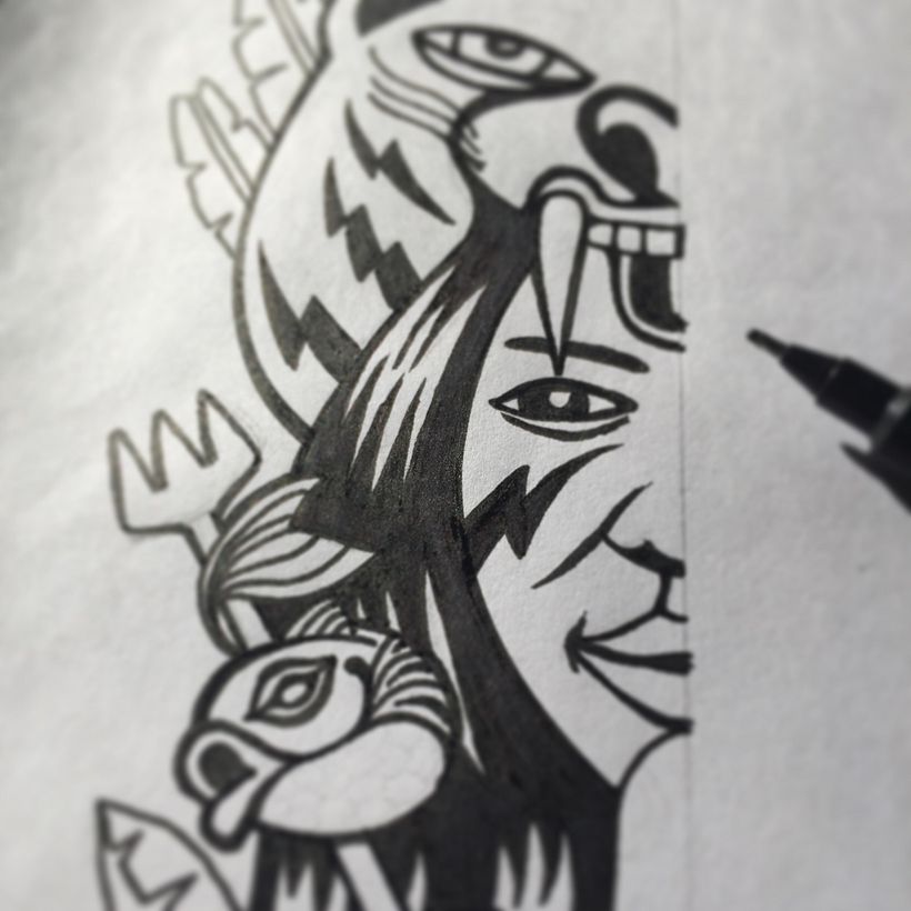  Mi Proyecto del curso: Ilustración con entramados en blanco y negro - Traditional illustration