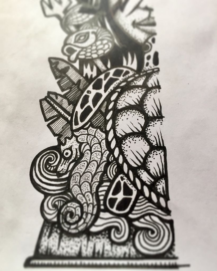  Mi Proyecto del curso: Ilustración con entramados en blanco y negro - Traditional illustration