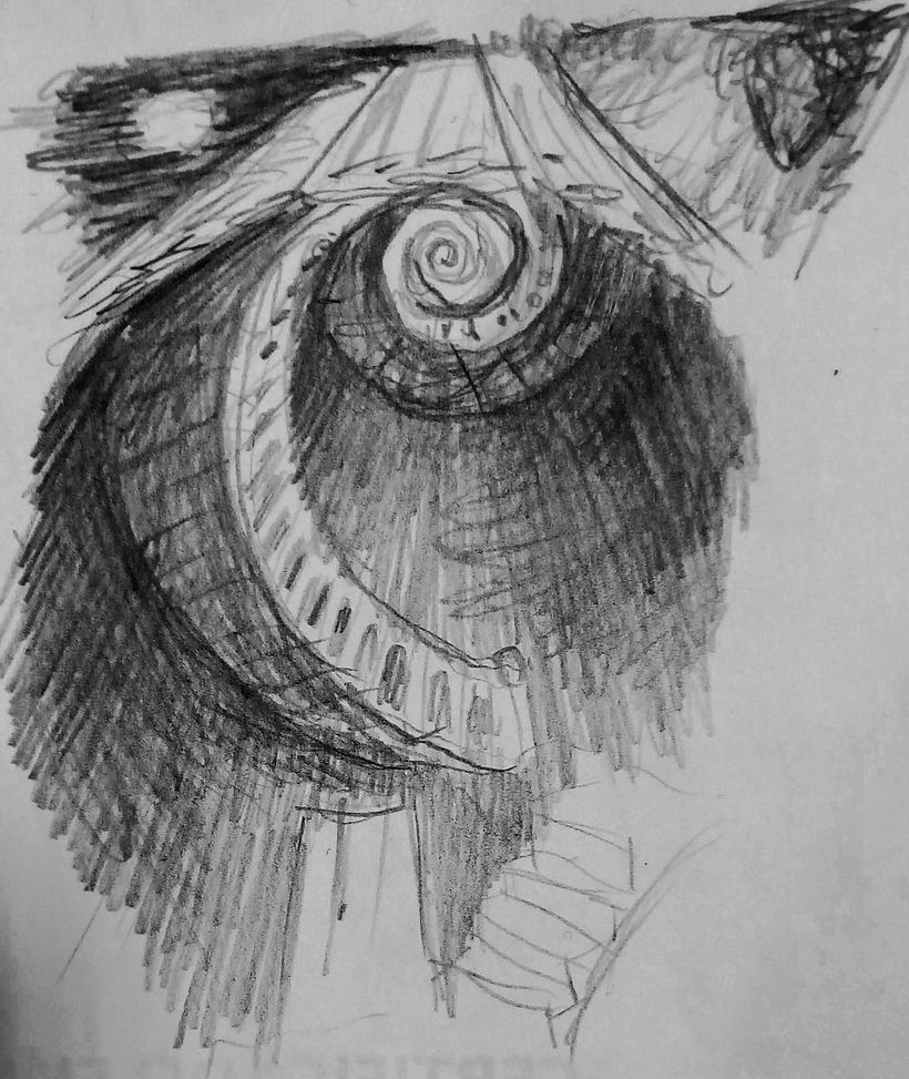 Boceto rápido para ver contrastes de sombreado