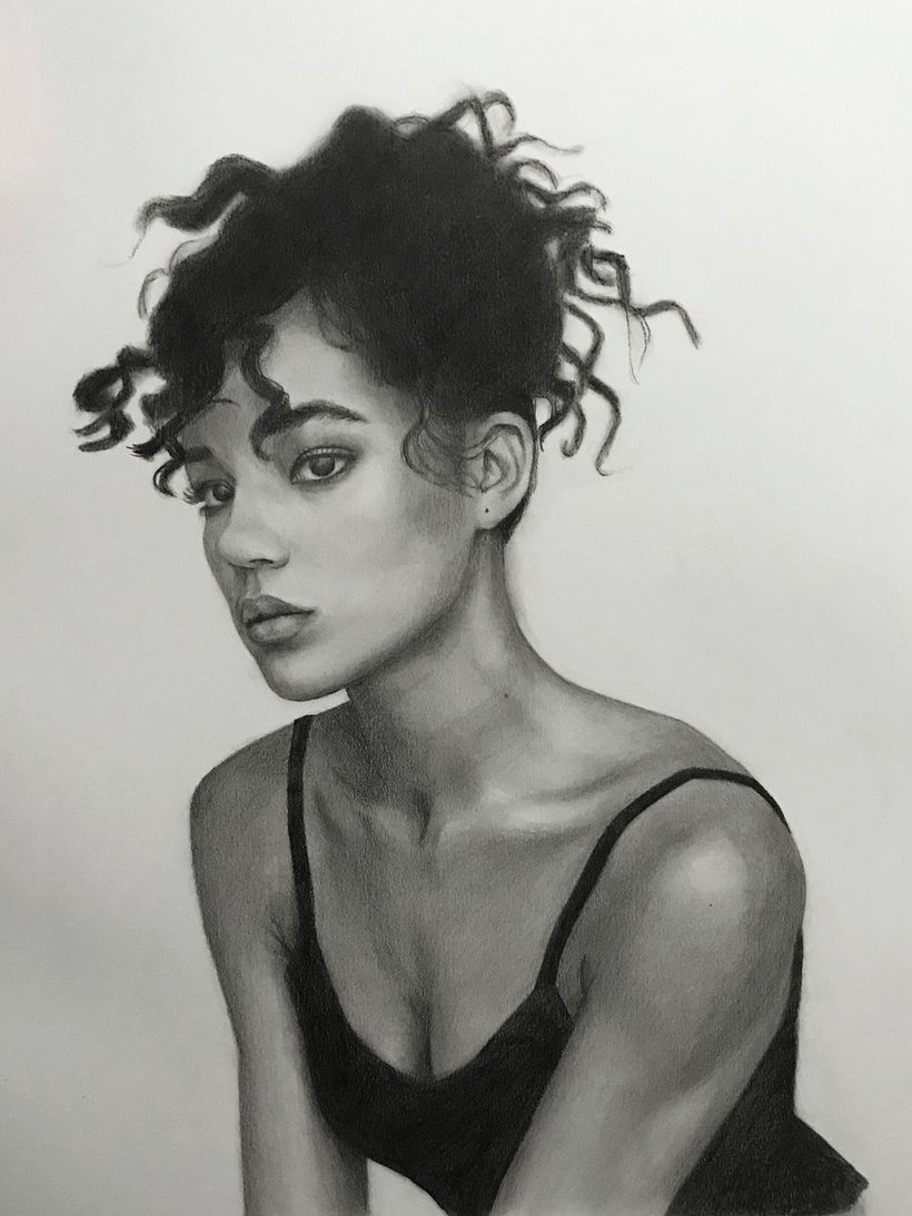 Mi Proyecto del curso: Retrato realista con lápiz de grafito 4