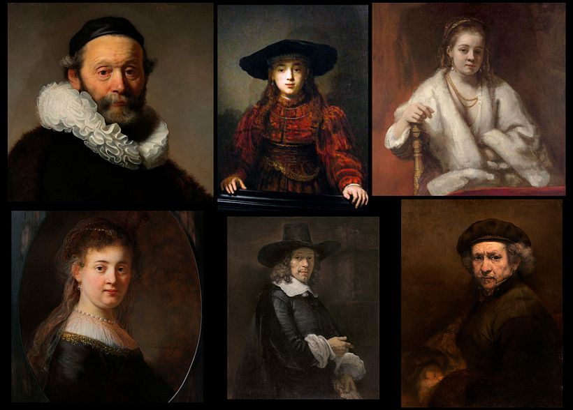 Einfluss, Porträts von Rembrandt.