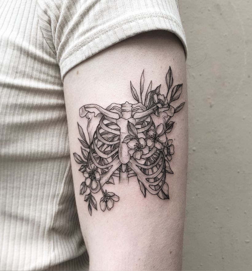 Flowers and bones -1