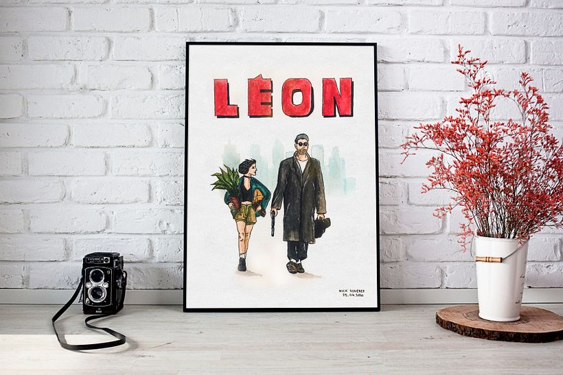 Léon Poster | Watercolour & marker | 2020