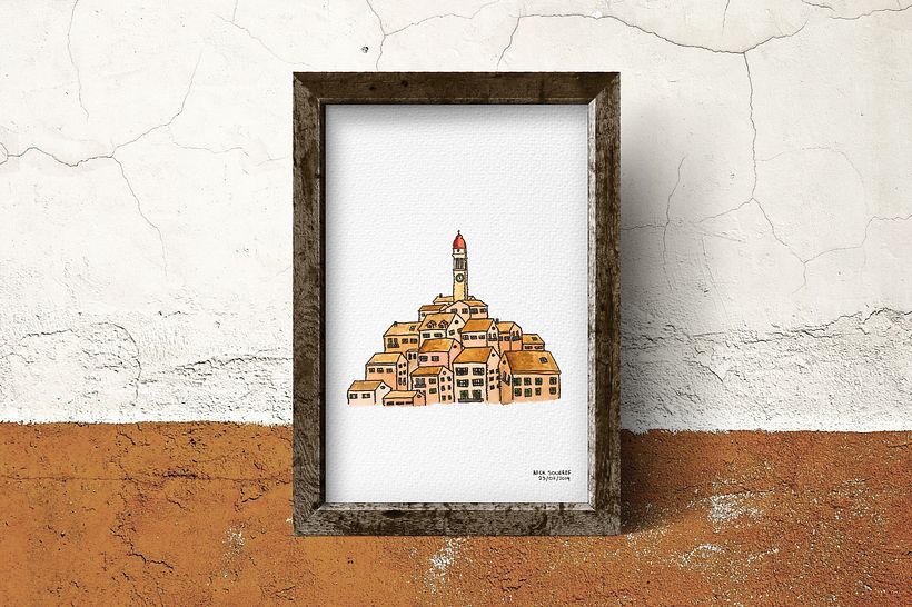 Corfu island | Watercolour & marker | 2019