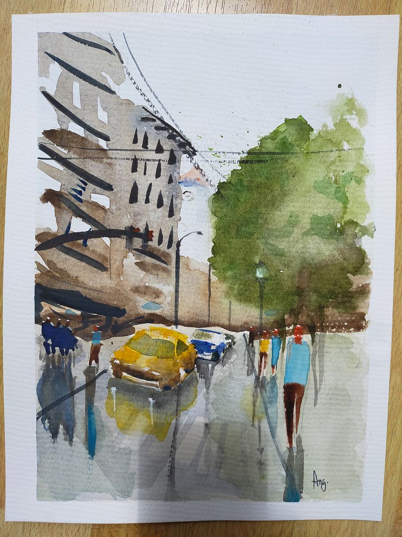 Mi Proyecto del curso: Paisajes urbanos en acuarela 0
