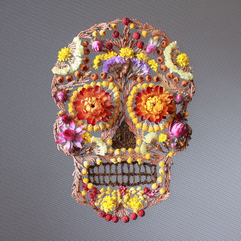 Floral skull