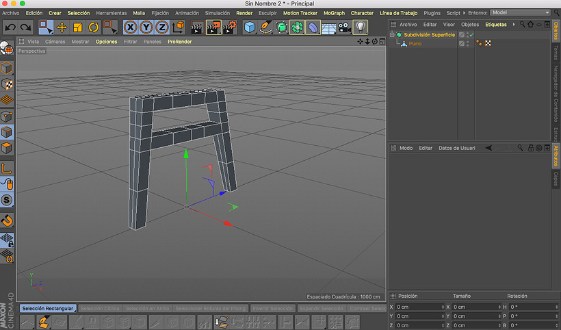 No se ve Subdivisión de superficies en Cinema 4D