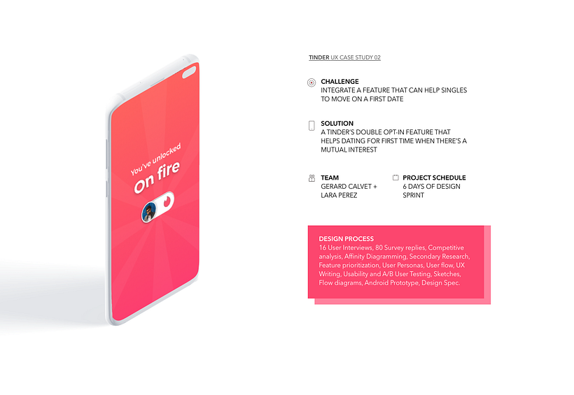 Tinder - Add a feature project, simplifying the process of meeting someone for the first time