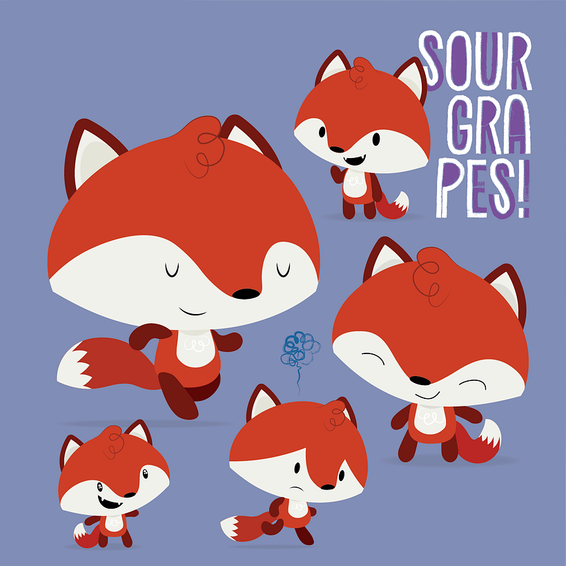 Ilustração digital para contos infantis  SOUR GRAPES 7