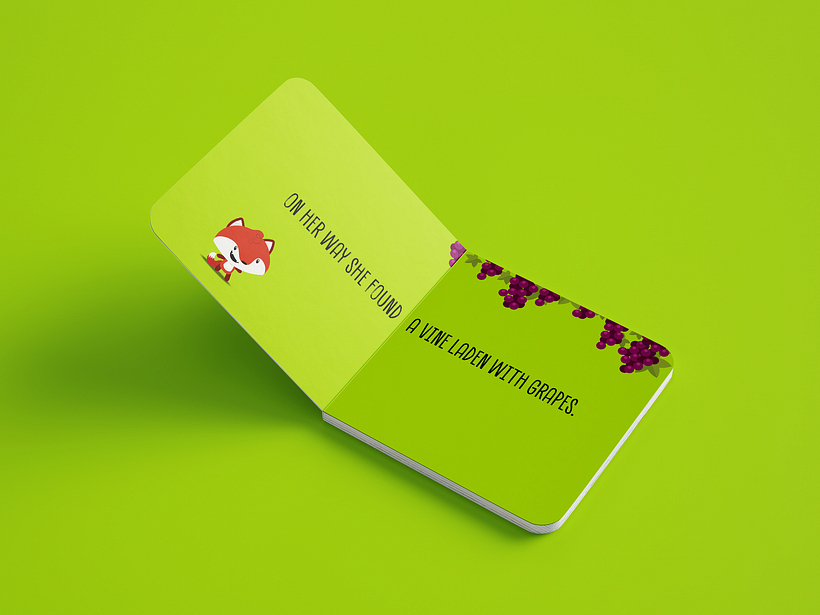 Ilustração digital para contos infantis  SOUR GRAPES 4