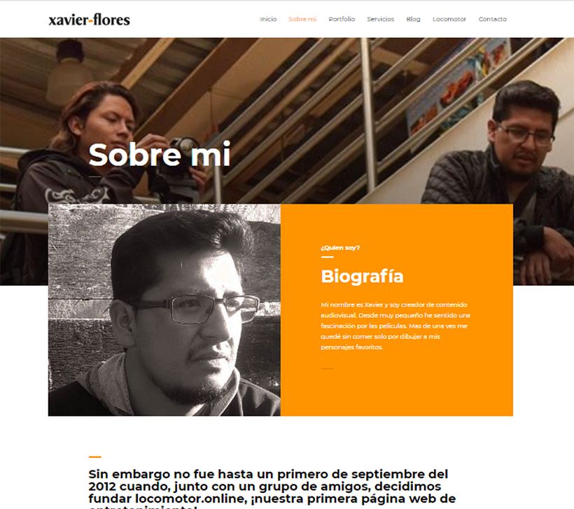 Página: xavier-flores.com | Sobre mi