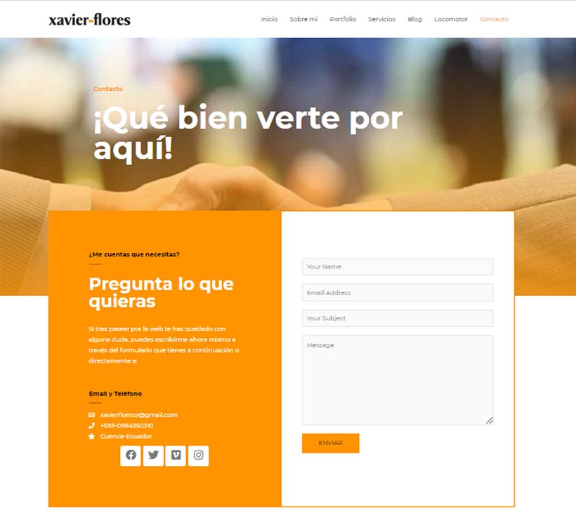 Página: xavier-flores.com | Contacto