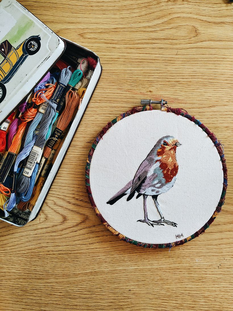Meu projeto do curso: Pintar com linha: técnicas de ilustração têxtil 0