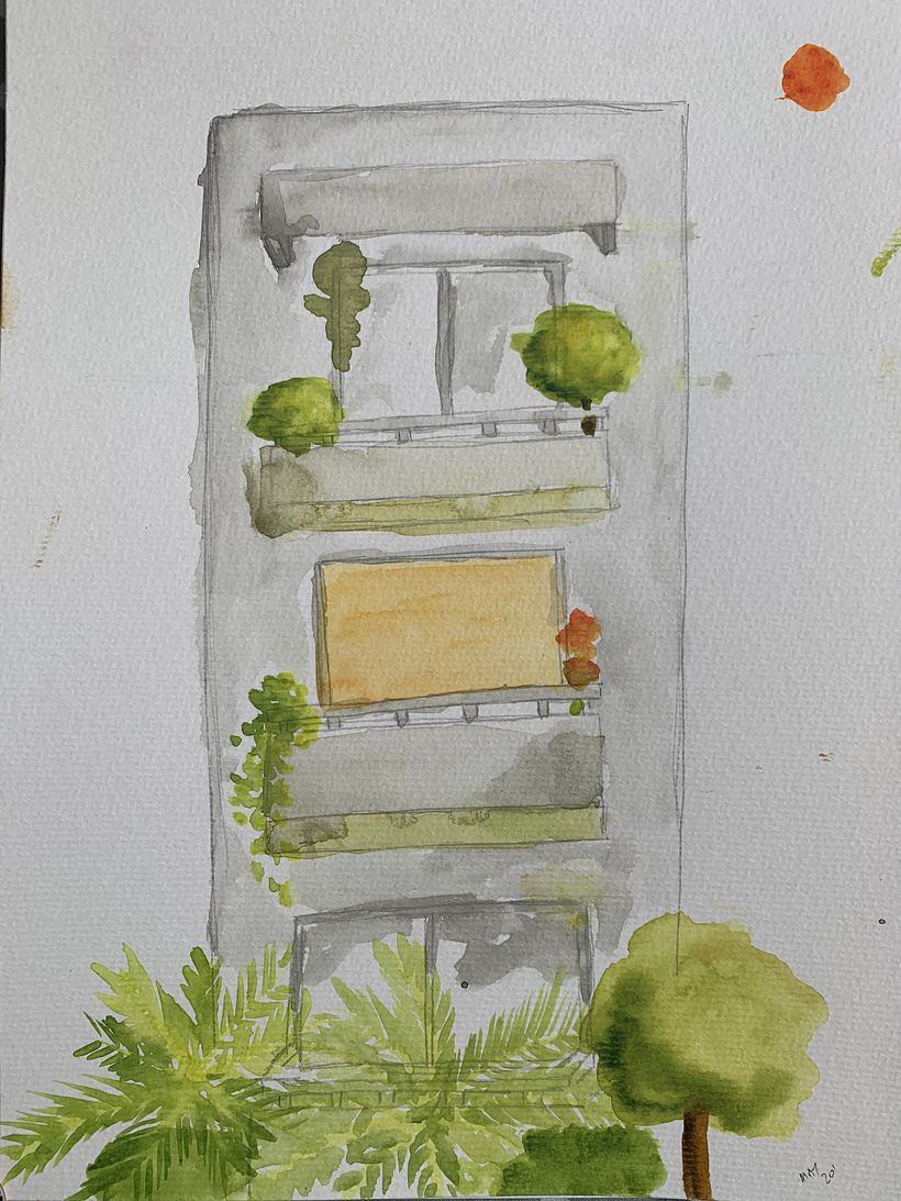 last drawing. outside my window