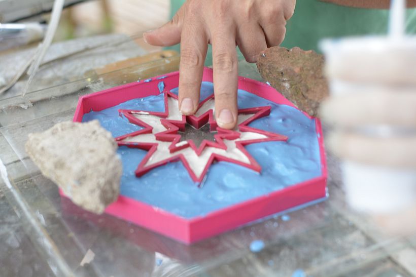 Baldosas con estrella cortante de galletitas 0