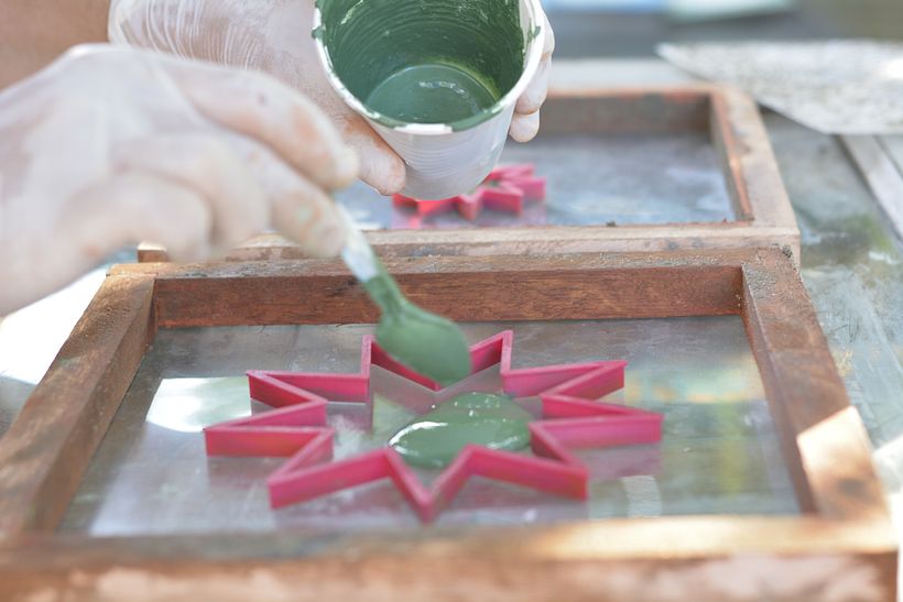 Baldosas con estrella cortante de galletitas 6