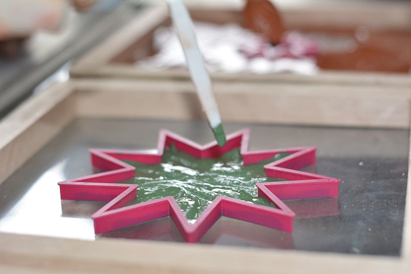 Baldosas con estrella cortante de galletitas 9