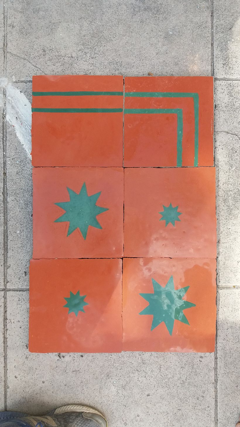 Baldosas con estrella cortante de galletitas 12