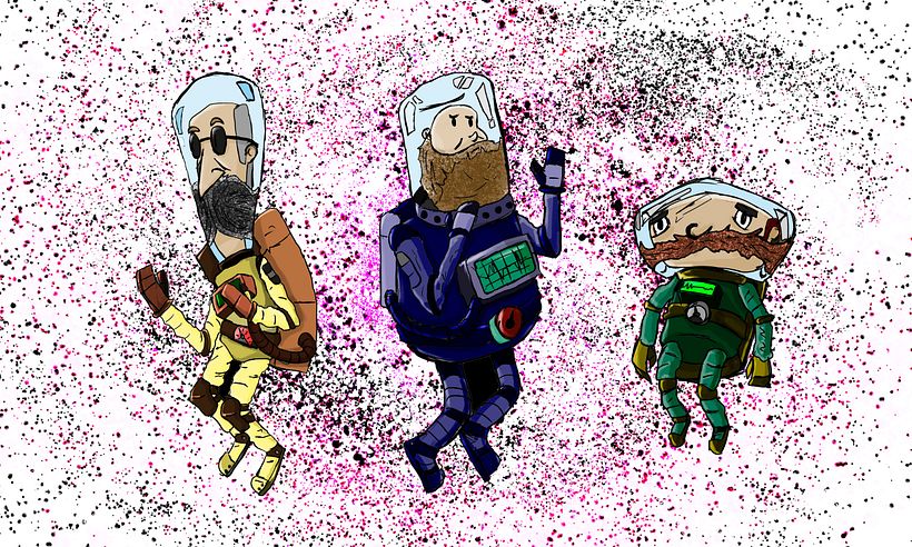 TRES VIEJITOS EN TRAJE ESPACIAL 