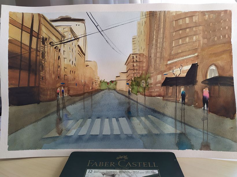 Mi Proyecto del curso: Paisajes urbanos en acuarela 0