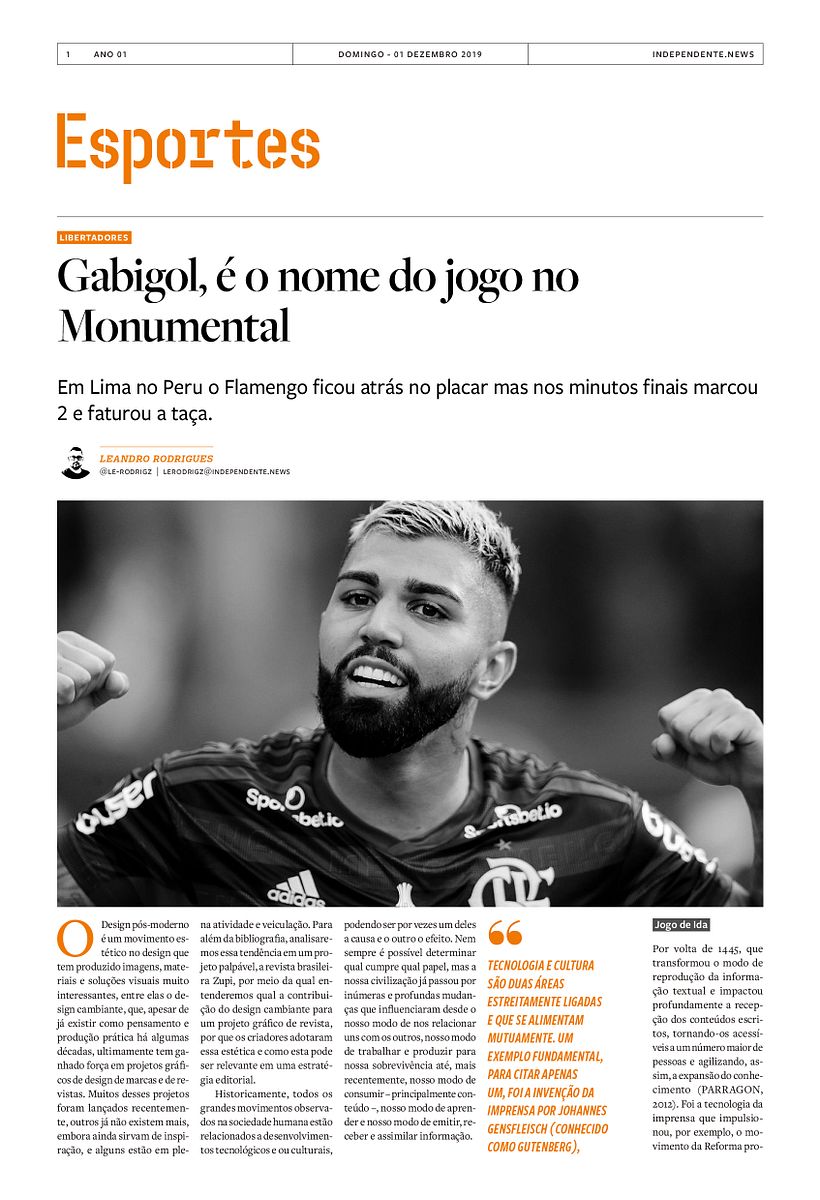Projeto Gráfico Jornal "Independente" 5