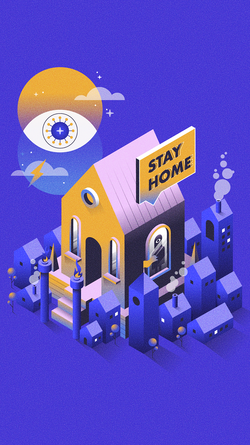Stay Home - Traditional illustration