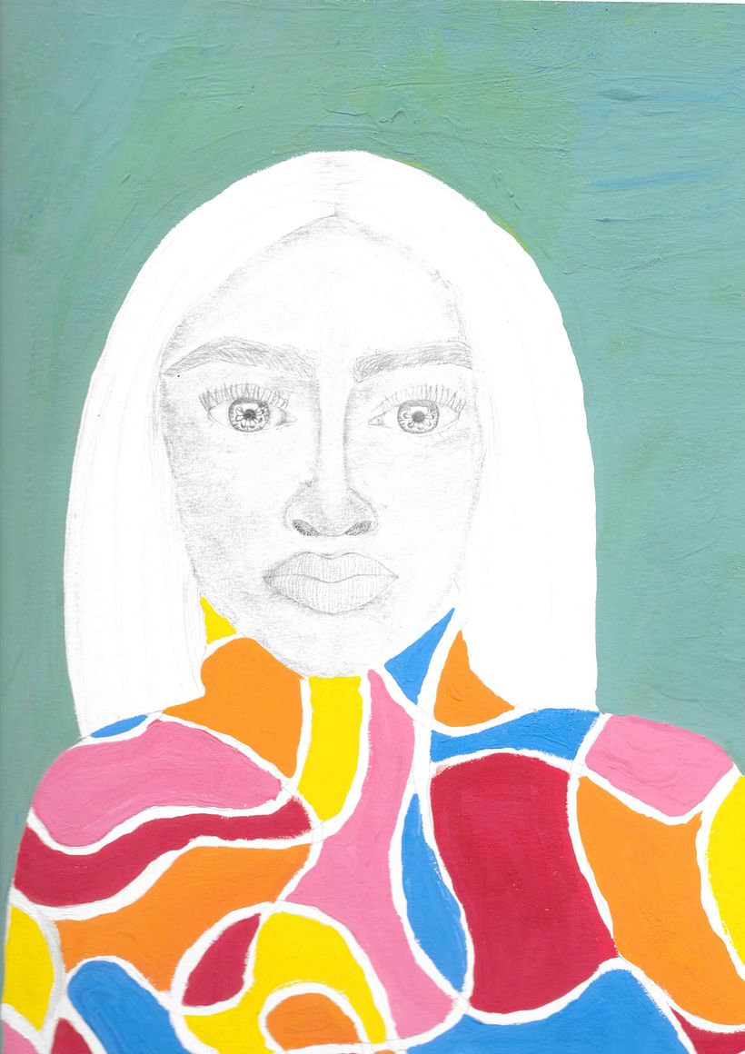 Mi Proyecto del curso: Retrato con lápiz, técnicas de color y Photoshop -1