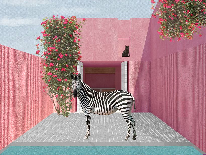 My project in Architectural Visualization Using Digital Collage course 1