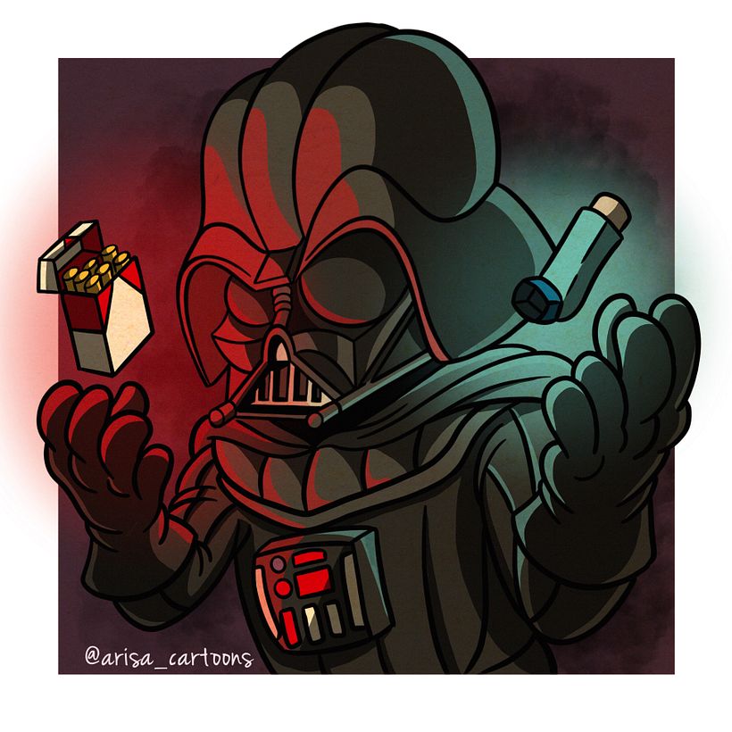 Darth Vader, progress - Ilustrasi tradisional