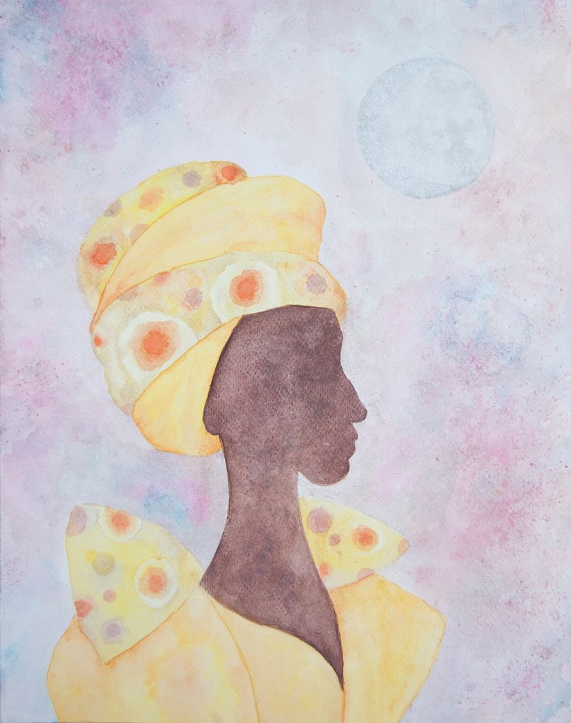 African daylight moon I