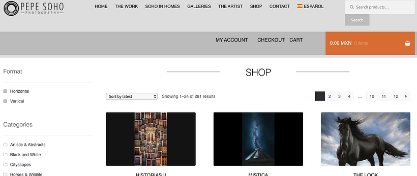 Mejores al eCommerce de fotógrafo Pepe Soho 1