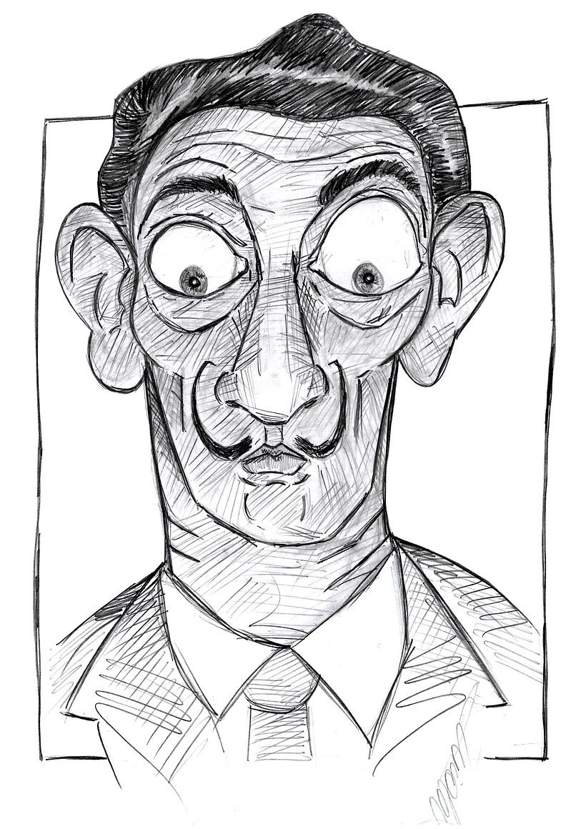 Mi Proyecto del curso: Retrato en caricatura con grafito 0