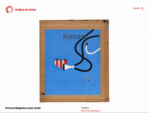 Fortune Magazine cover study, Paul Rand, 1950