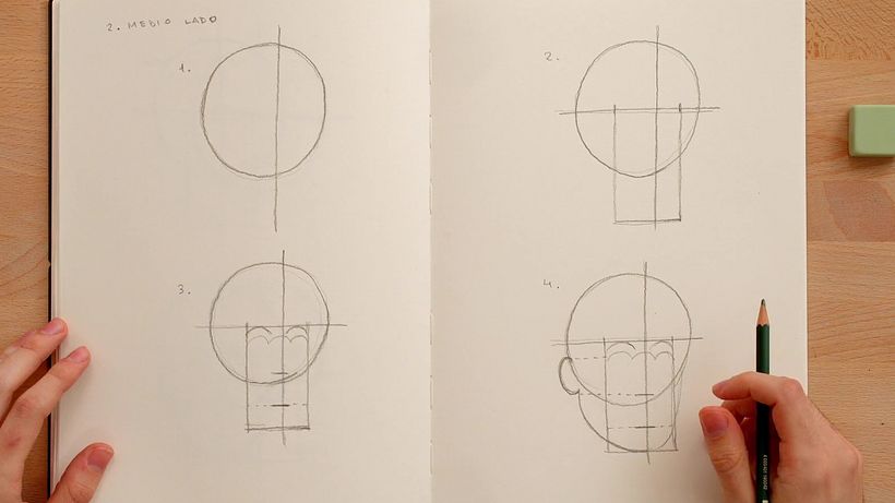 Rostro de medio lado (Paso 4)