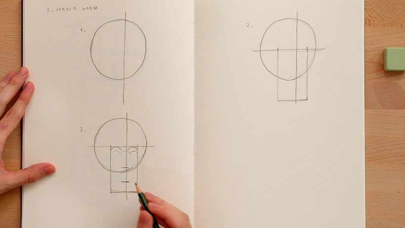 Rostro de medio lado (Paso 3)