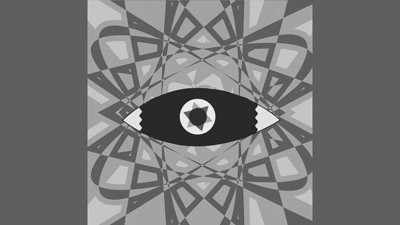 Abstract eye shape animation.