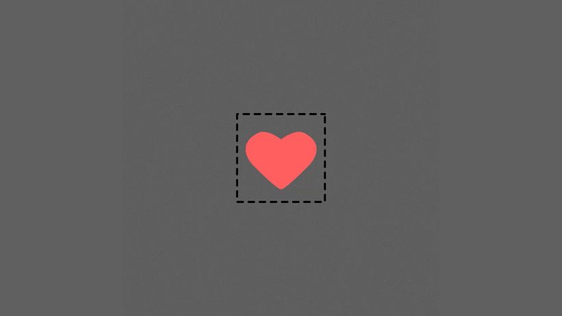 Abstract eye shape animation turns into "like".