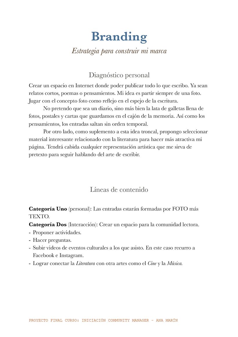 Mi Proyecto del curso: Introducción al community management 1