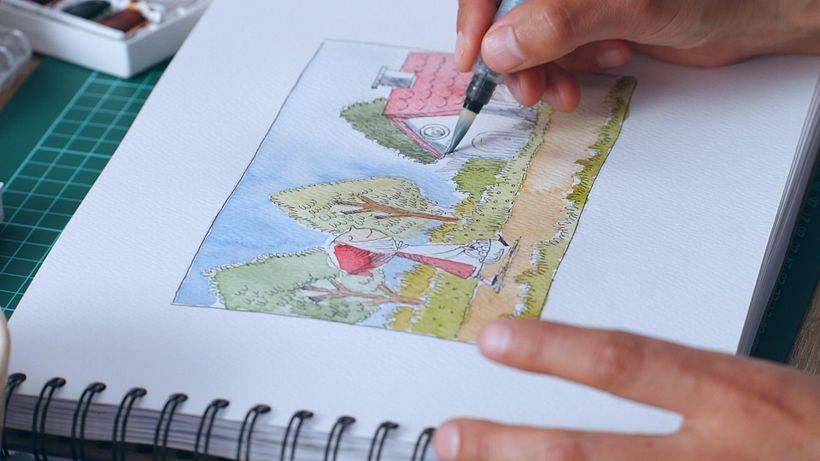 Illustration Tutorial: How to Color with Watercolor 10